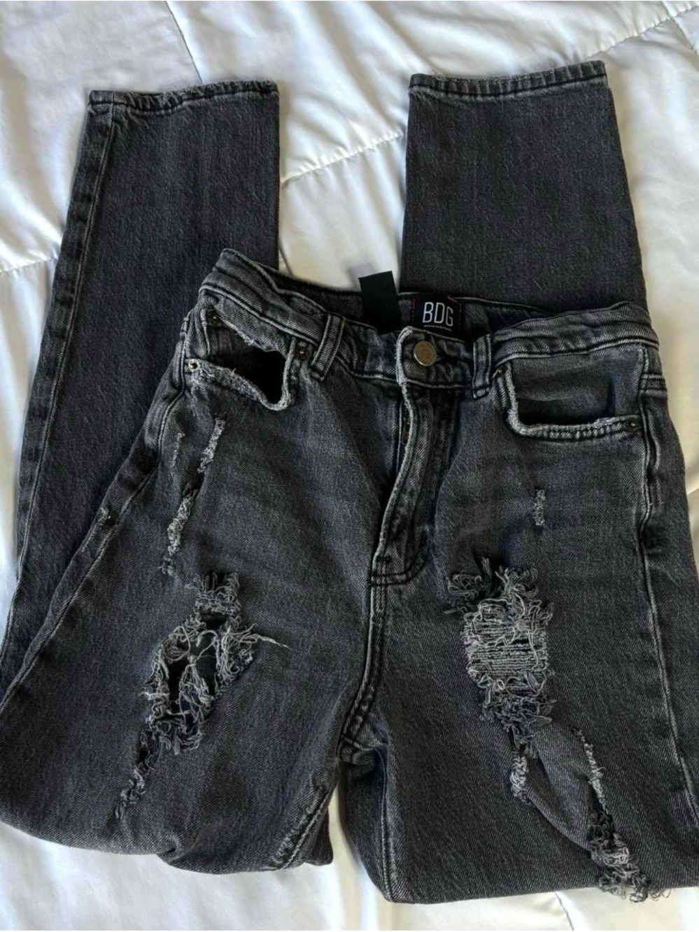 BDG Black Distressed Skinny Jeans